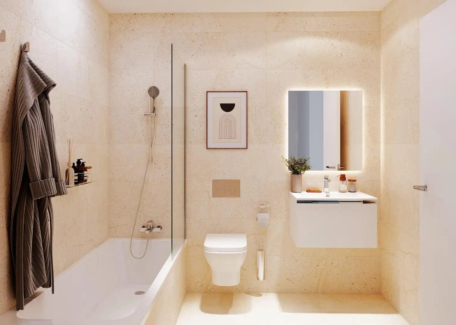 Baño de Casa adosada en venta en Sagunto / Sagunt con Aire acondicionado, Jardín privado y Terraza