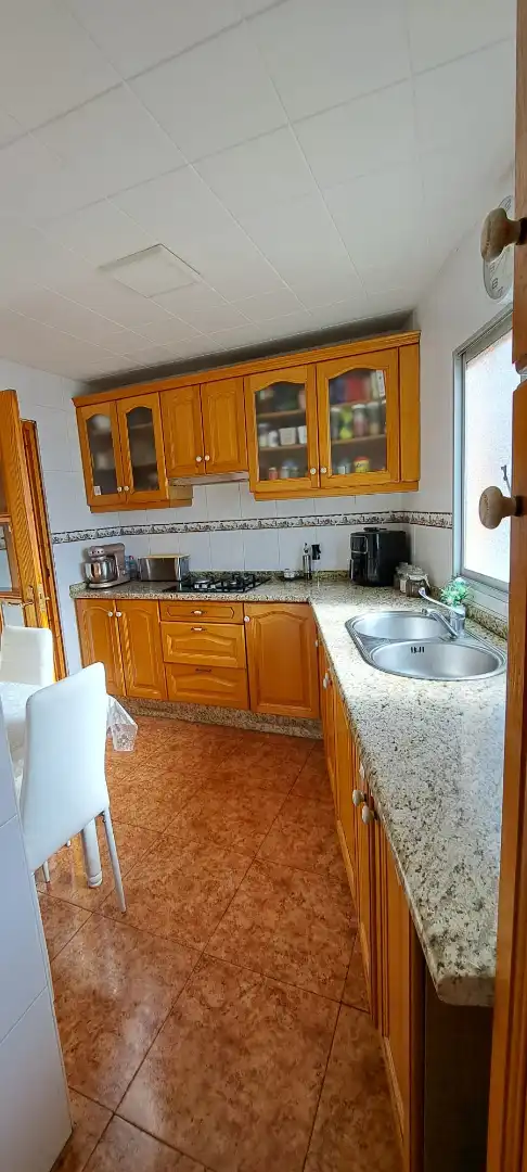 Kitchen of Flat for sale in La Font de la Figuera  with Air Conditioner, Heating and Terrace