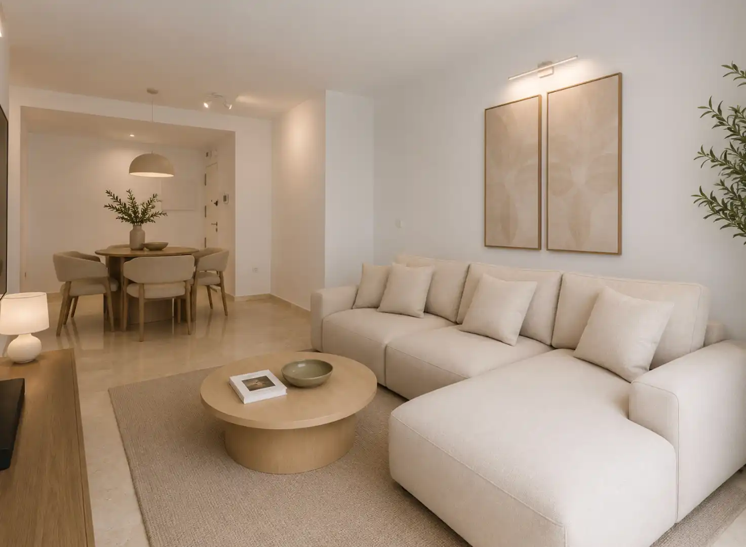 Sala d'estar de Pis en venda en Estepona amb Aire condicionat, Terrassa i Internet