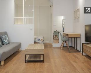 Sala d'estar de Pis de lloguer en  Madrid Capital amb Aire condicionat, Calefacció i Moblat