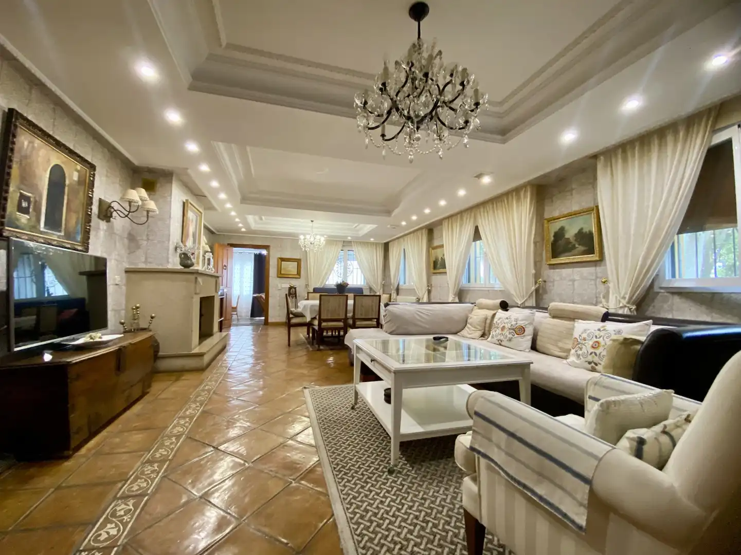 Sala de estar de Casa o chalet en venta en Lanciego / Lantziego con Calefacción, Jardín privado y Parquet