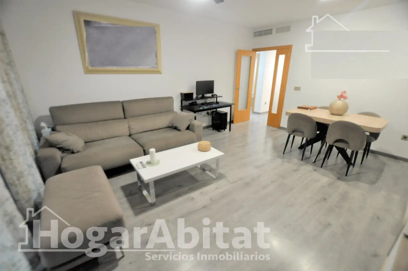 Living room of Attic for sale in Alcàsser  with Air Conditioner, Parquet flooring and Terrace