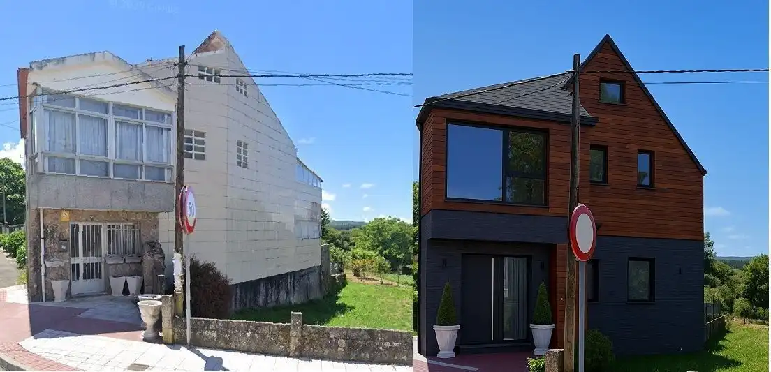 Vista exterior de Casa o xalet en venda en Forcarei amb Terrassa