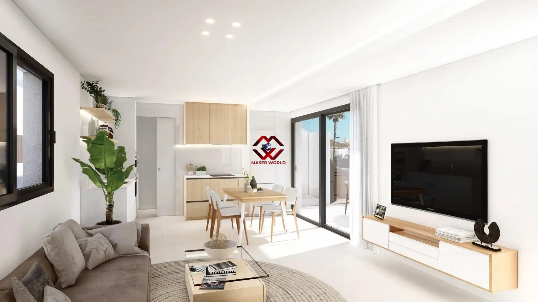 Sala de estar de Casa o chalet en venta en San Pedro del Pinatar con Jardín privado, Terraza y Piscina