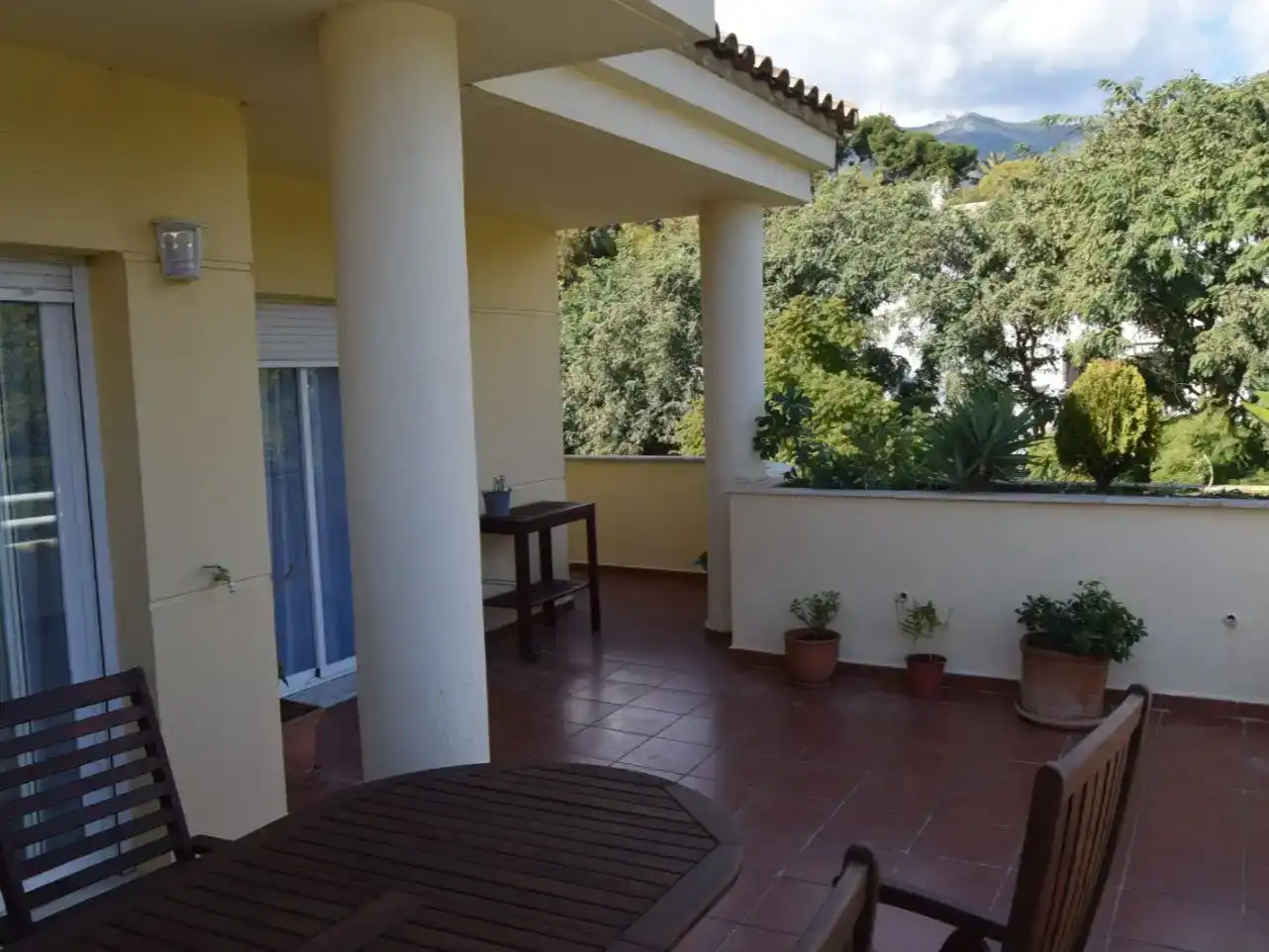Terrasse von Wohnung zur Miete in Benalmádena mit Klimaanlage und Schwimmbad