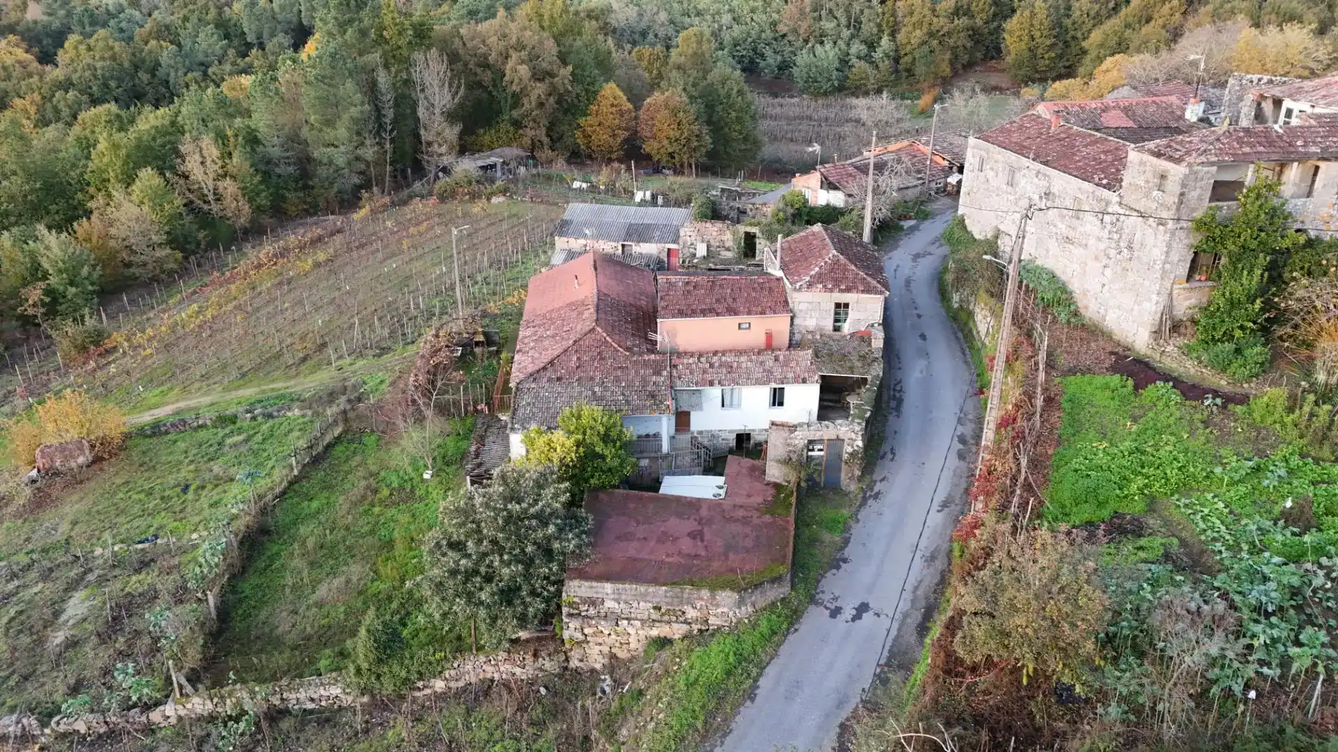 Vista exterior de Casa adosada en venta en San Amaro con Jardín privado, Amueblado y Horno