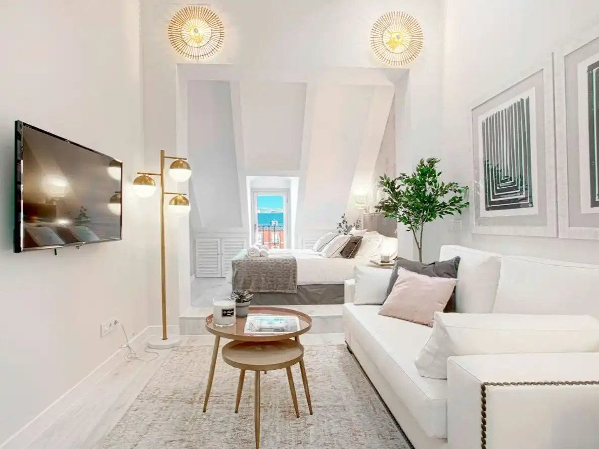 Living room of Study for rent in Madrid  with Air Conditioner, Heating and Parquet flooring