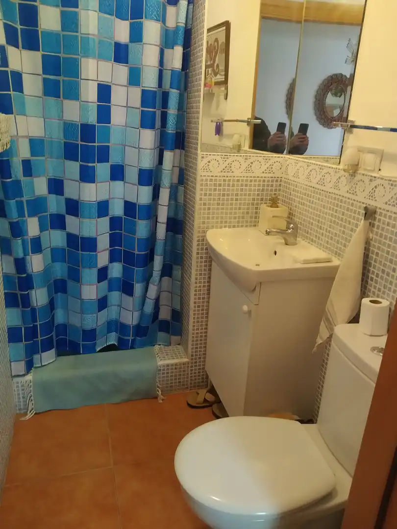 Badezimmer von Dachboden zur Miete in Málaga mit Klimaanlage, Terrasse und Möbliert