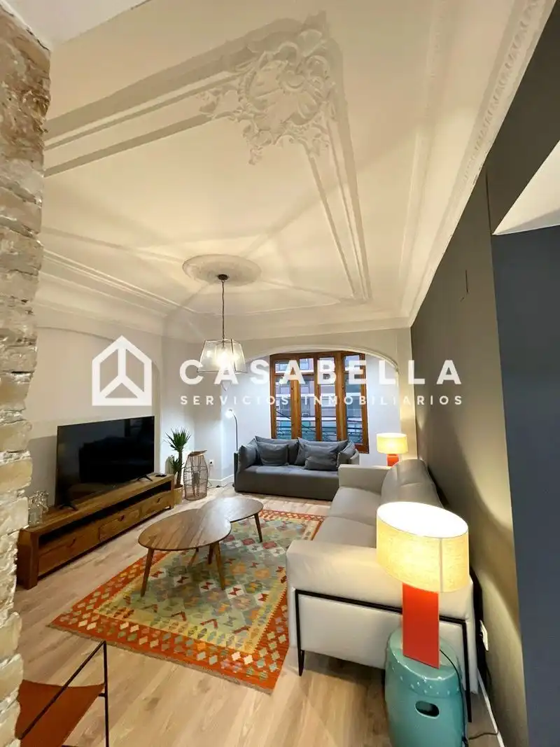 Living room of Flat for share in Valencia  with Air Conditioner, Heating and Furnished