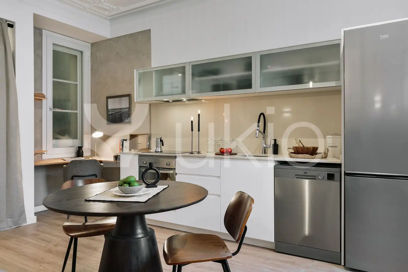 Kitchen of Study for rent in Barcelona  with Air Conditioner, Heating and Furnished