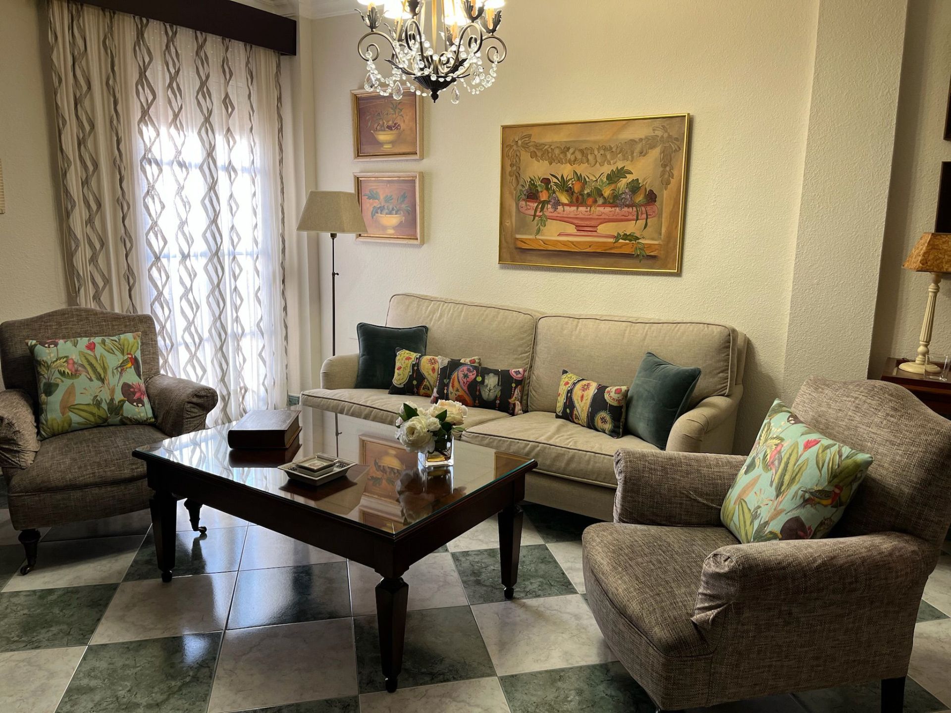 Sala de estar de Piso en venta en Lepe con Aire acondicionado, Amueblado y Horno