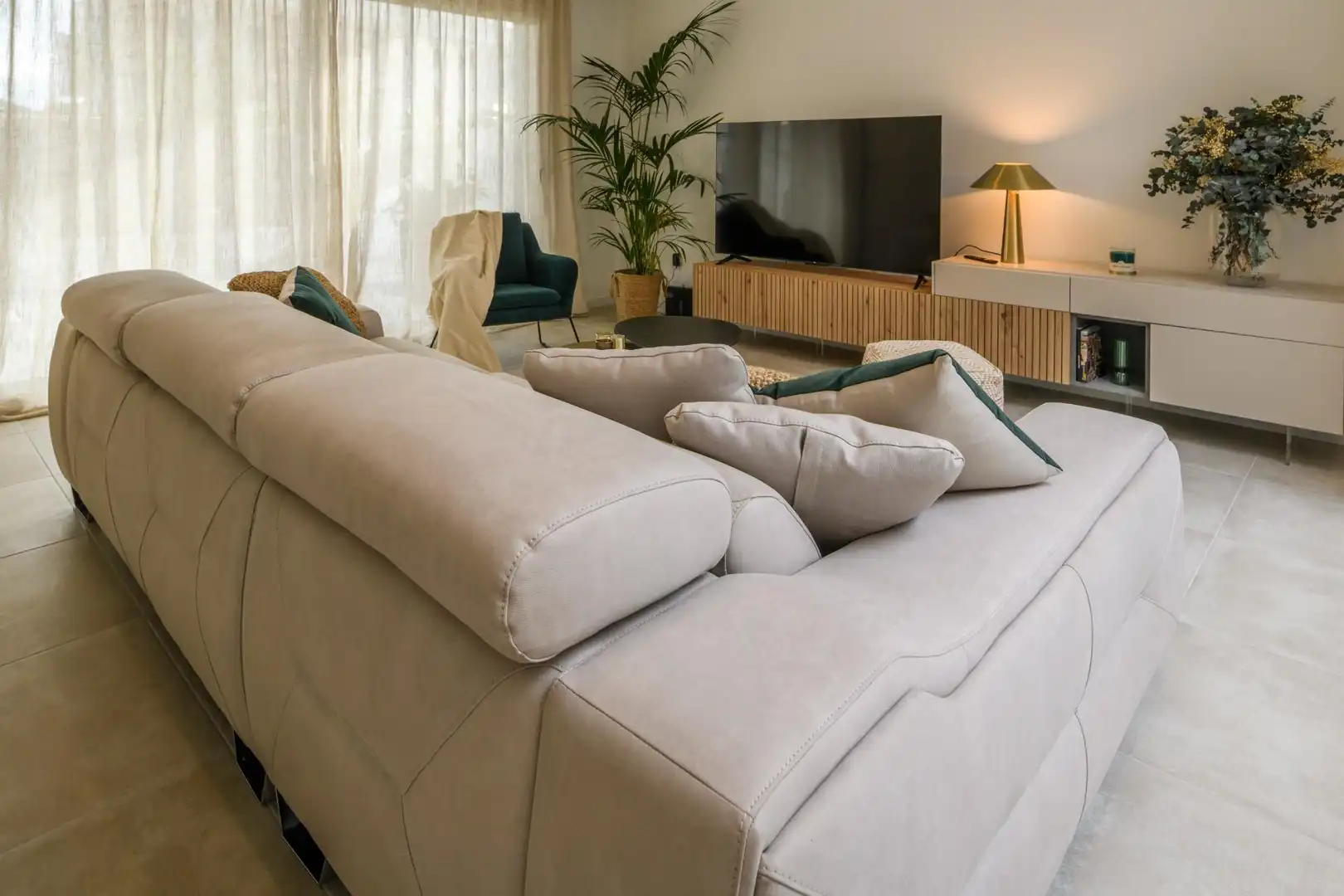 Sala d'estar de Casa o xalet en venda en Murcia amb Aire condicionat, Jardí privat i Terrassa