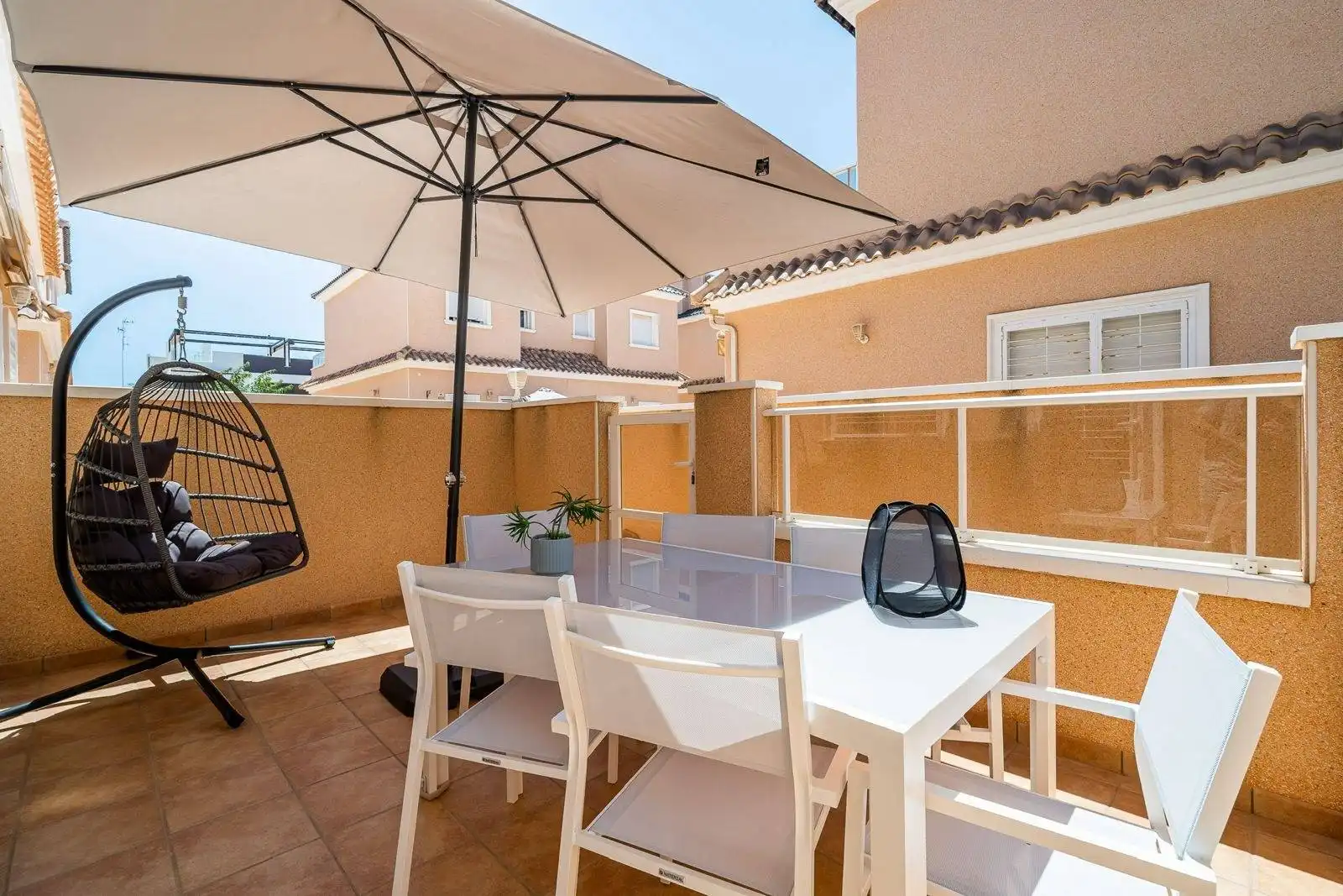 Terrace of Detached homes for rent in Pilar de la Horadada  with Air Conditioner, Heating and Private garden