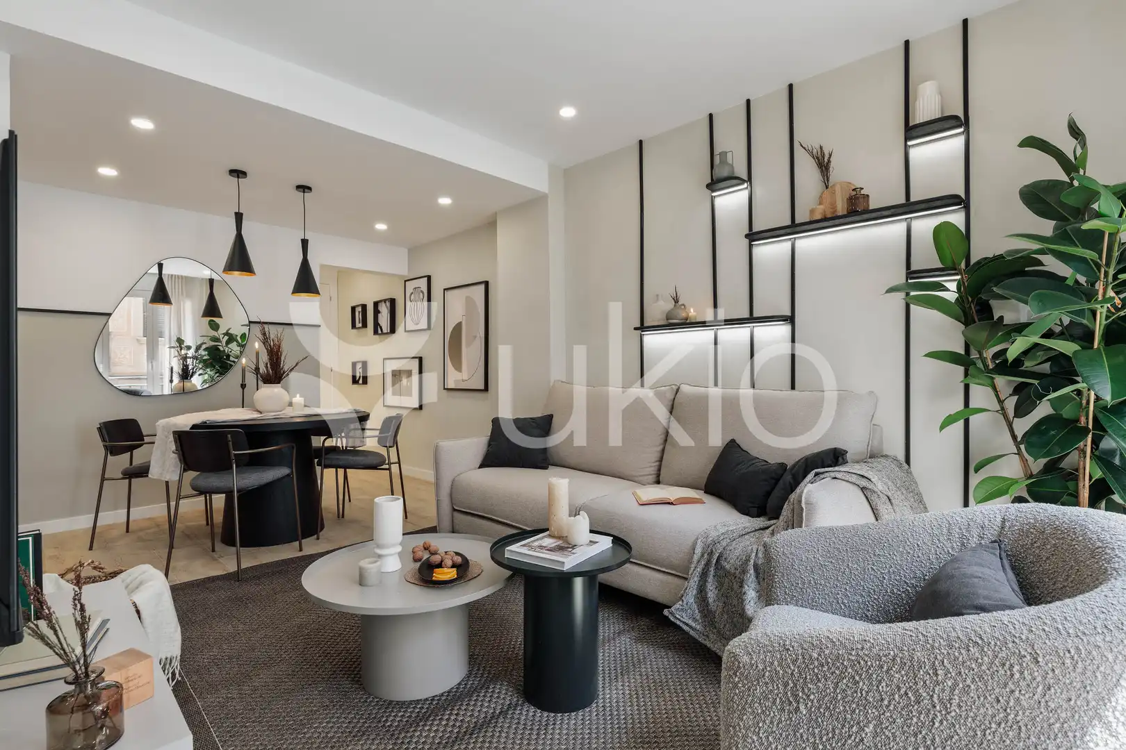 Sala d'estar de Apartament de lloguer en Barcelona amb Aire condicionat, Calefacció i Moblat