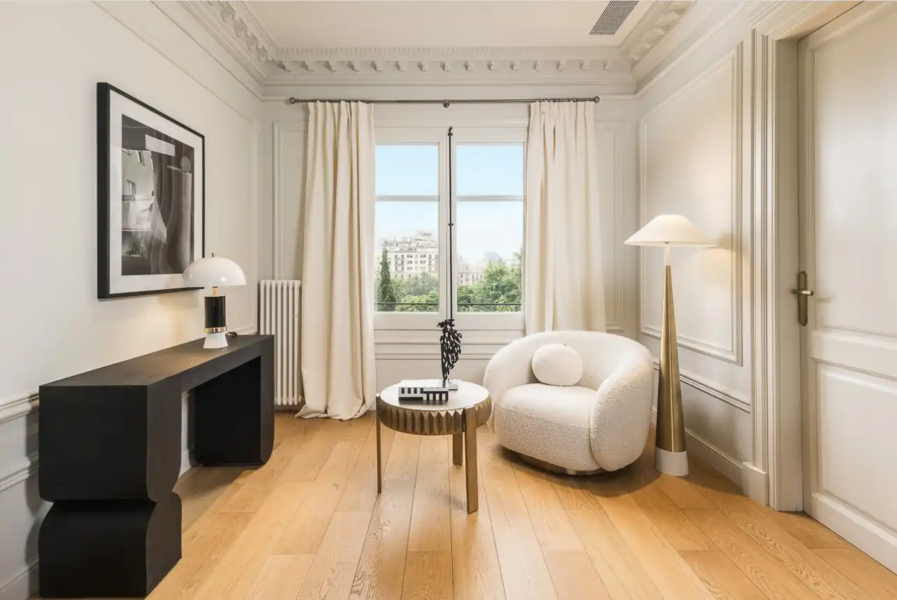 Sala d'estar de Apartament de lloguer en Barcelona amb Aire condicionat, Calefacció i Terrassa