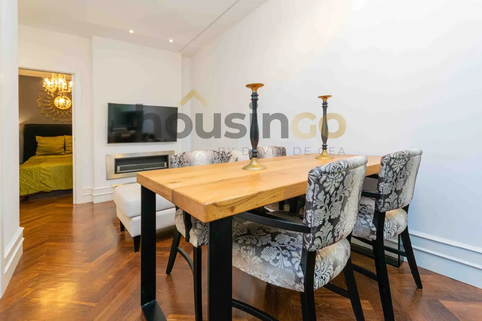 Dining room of Flat for rent in Madrid  with Heating and Furnished
