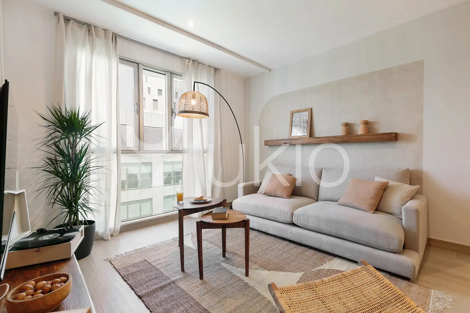 Sala d'estar de Apartament de lloguer en Barcelona amb Aire condicionat, Calefacció i Moblat