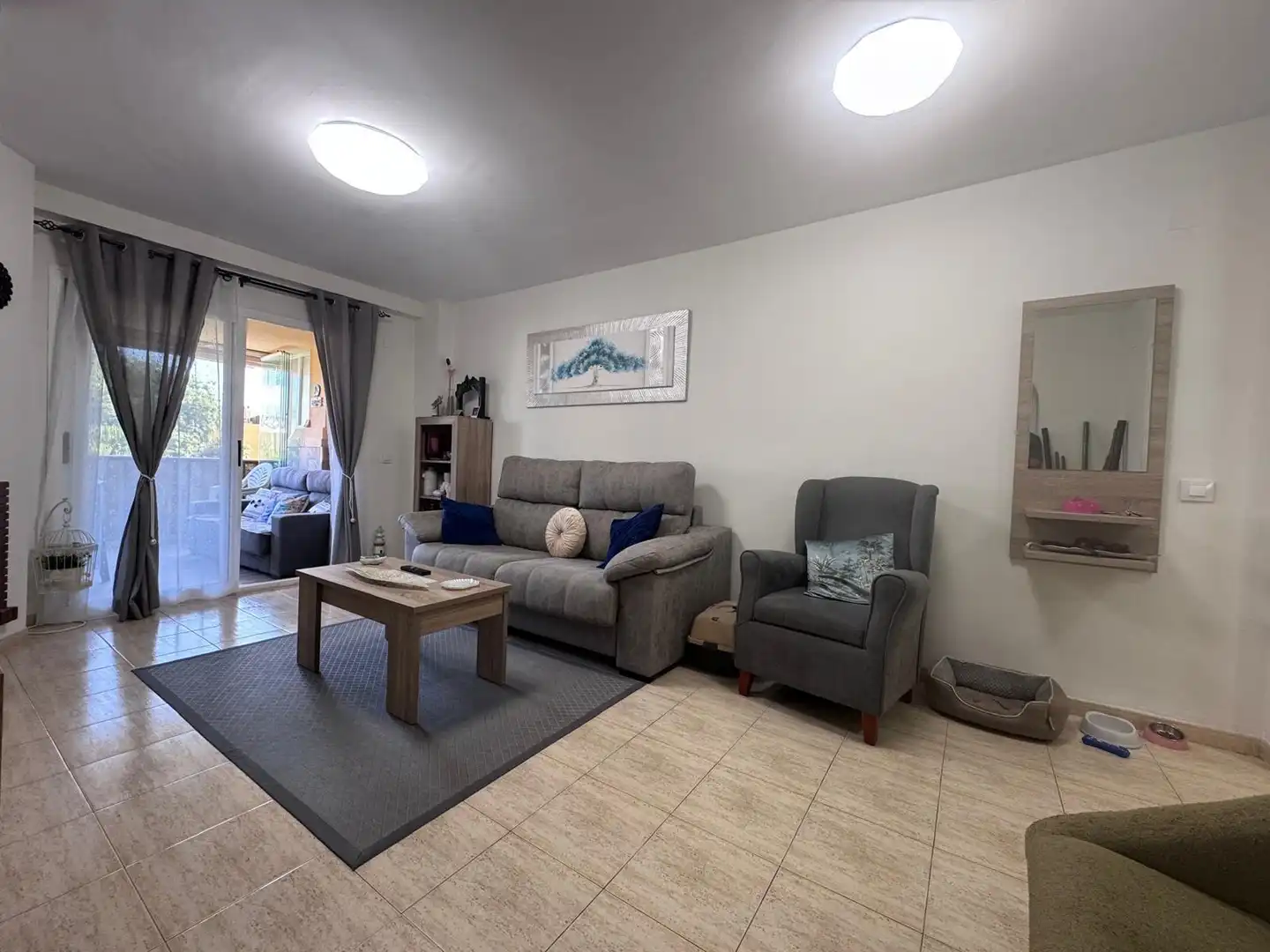 Sala de estar de Apartamento de alquiler en Mijas con Aire acondicionado, Terraza y Amueblado