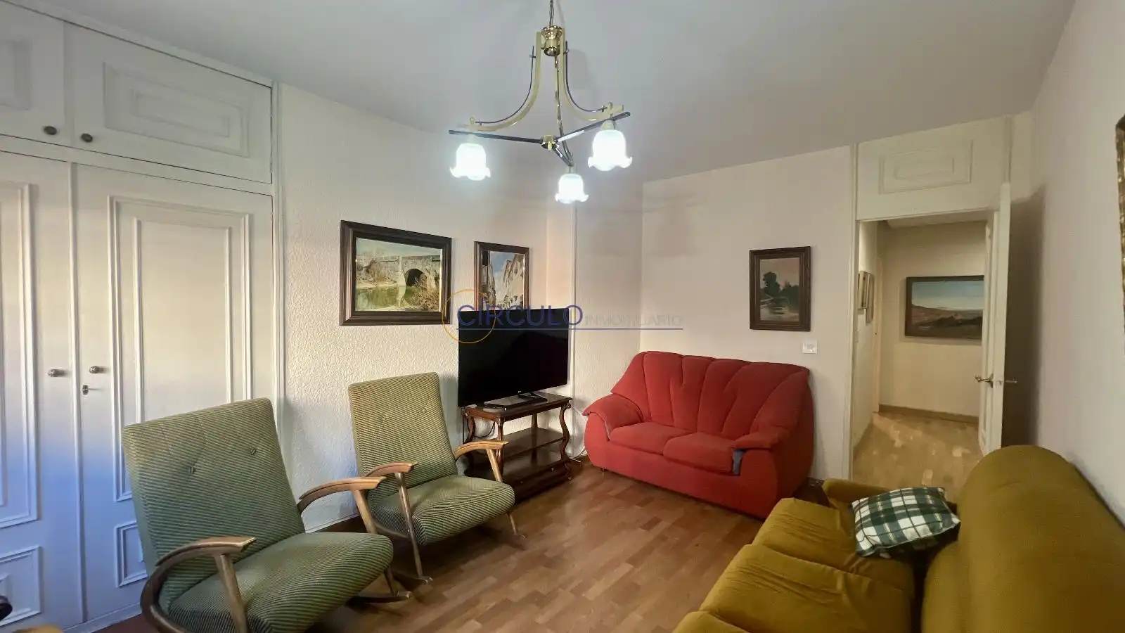 Sala de estar de Piso en venta en Lorca con Calefacción, Trastero y Amueblado