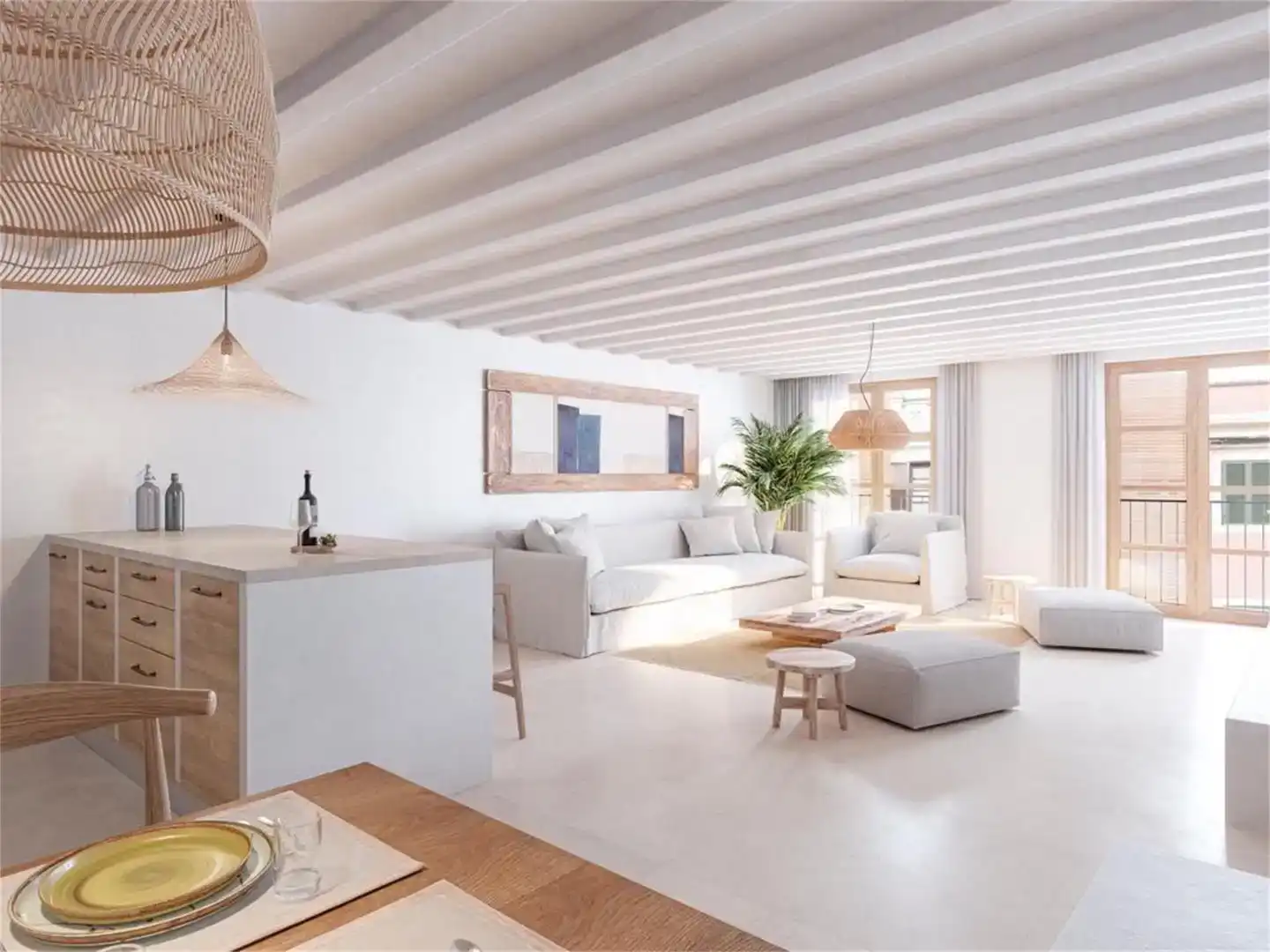 Sala de estar de Casa adosada en venta en Maó - Mahón con Aire acondicionado