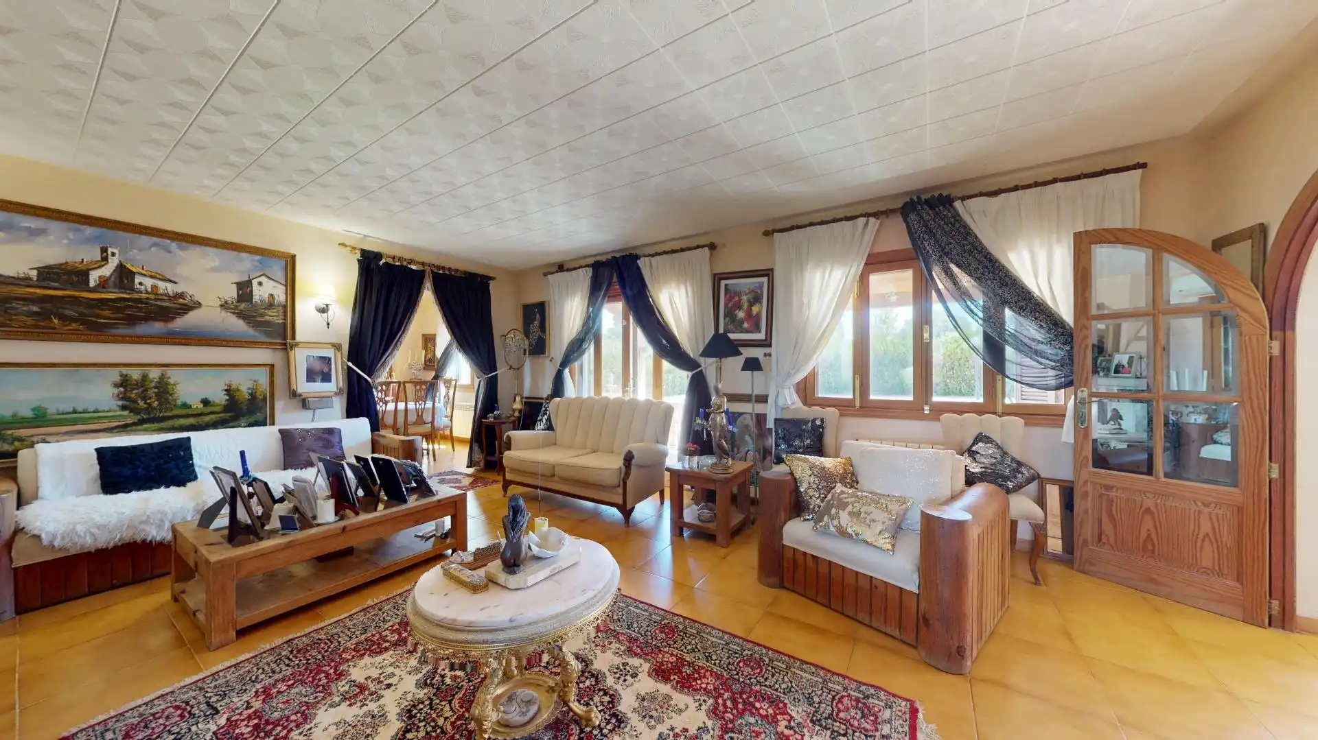 Sala de estar de Casa o chalet en venta en  Palma de Mallorca con Aire acondicionado, Calefacción y Jardín privado