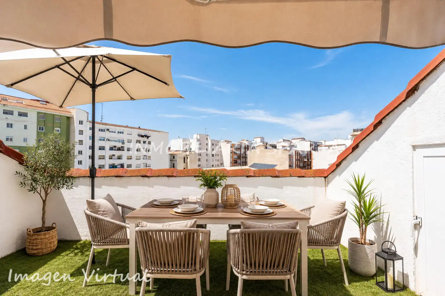 Terrace of Duplexes for sale in Ciudad Real  with Air Conditioner, Heating and Parquet flooring