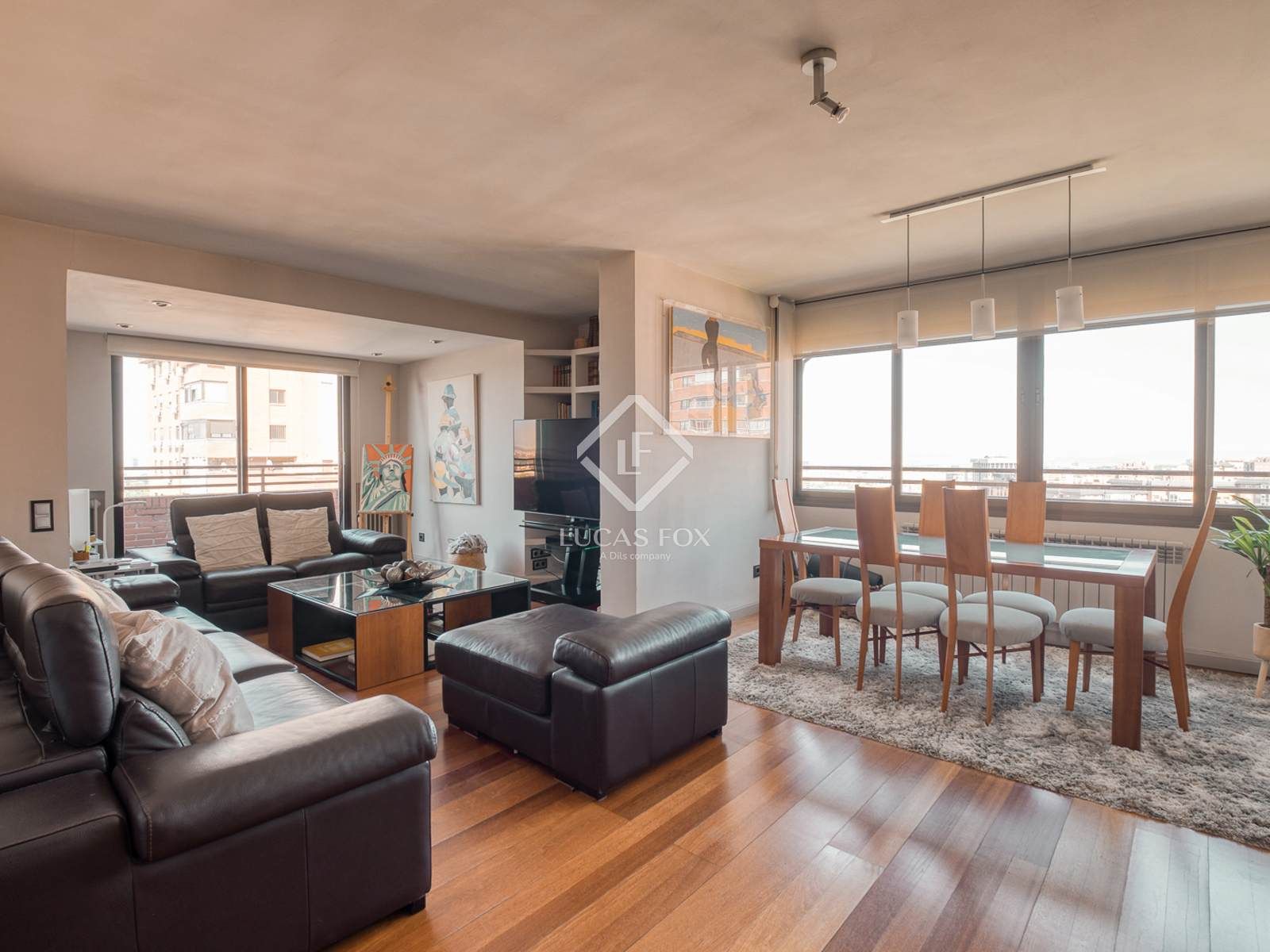 Living room of Flat for sale in  Madrid Capital  with Air Conditioner, Heating and Private garden
