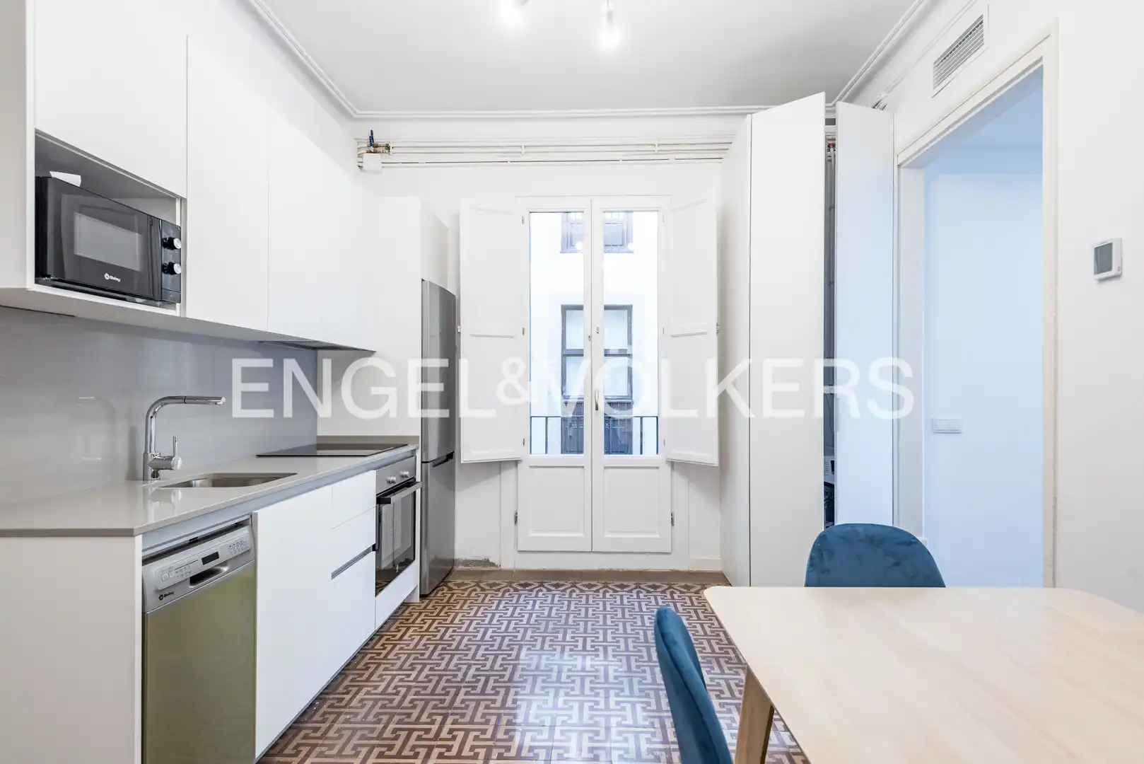 Cocina de Piso de alquiler en Barcelona con Aire acondicionado, Calefacción y Trastero