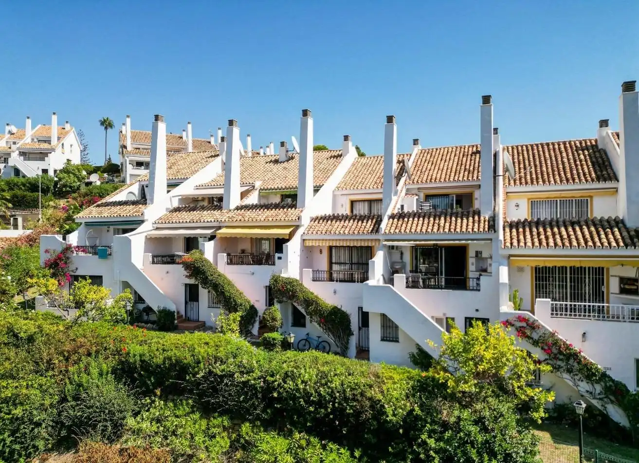 Exterior view of Detached homes for sale in Mijas  with Air Conditioner, Terrace and Storage room