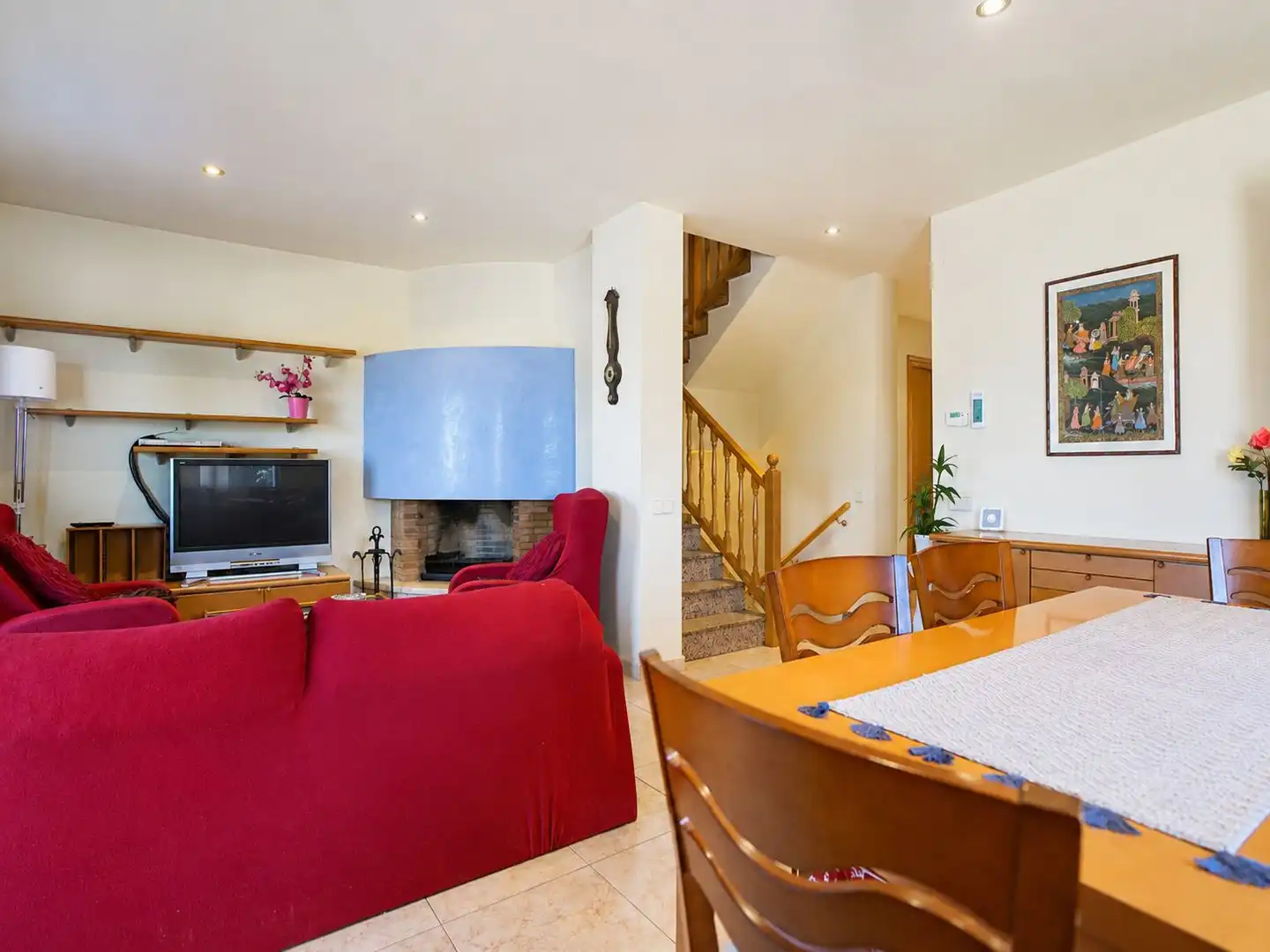 Sala de estar de Casa adosada en venta en La Garriga con Aire acondicionado, Calefacción y Terraza