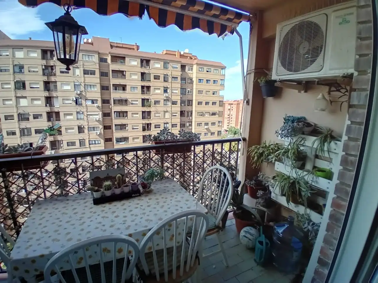 Terrasse von Wohnung zur Miete in Valencia mit Klimaanlage, Möbliert und Balkon