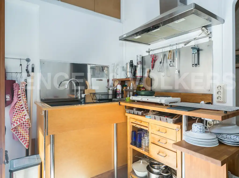 Cocina de Piso de alquiler en Barcelona con Calefacción, Amueblado y Balcón