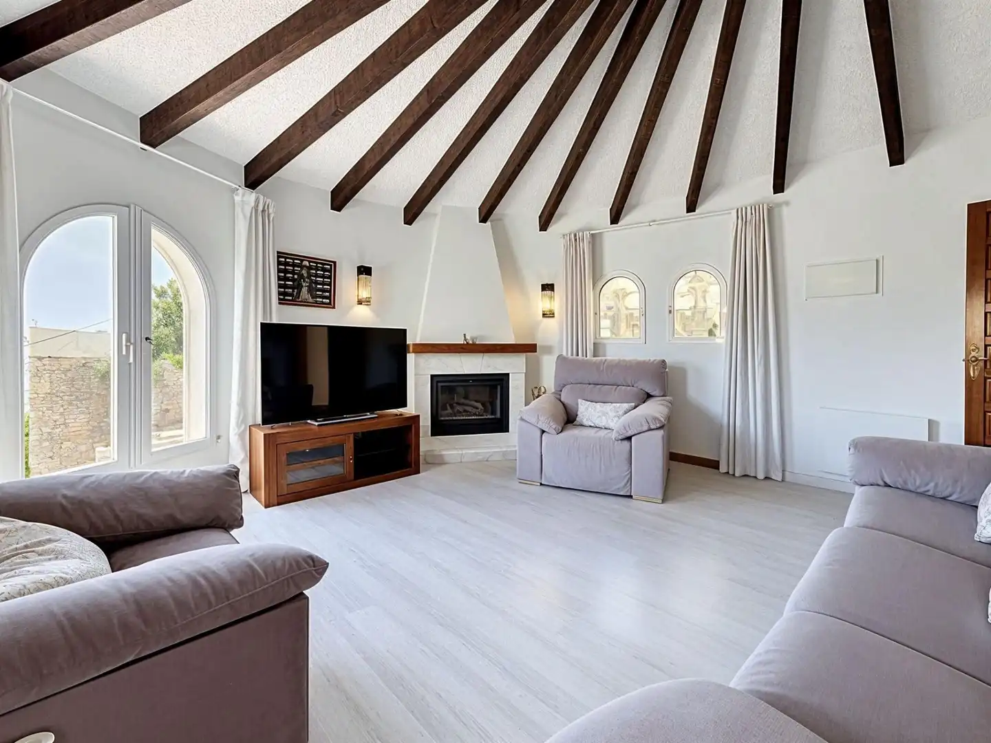 Sala de estar de Casa o chalet en venta en Calpe / Calp con Aire acondicionado, Calefacción y Jardín privado