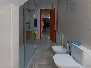 Bathroom of Houses for sale in El Escorial  with Heating, Private garden and Parquet flooring
