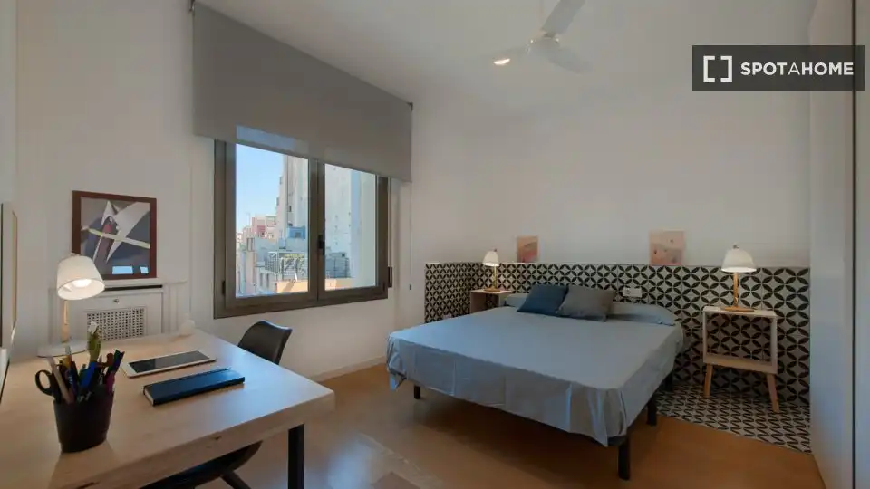 Bedroom of Flat for rent in Barcelona  with Air Conditioner, Heating and Furnished