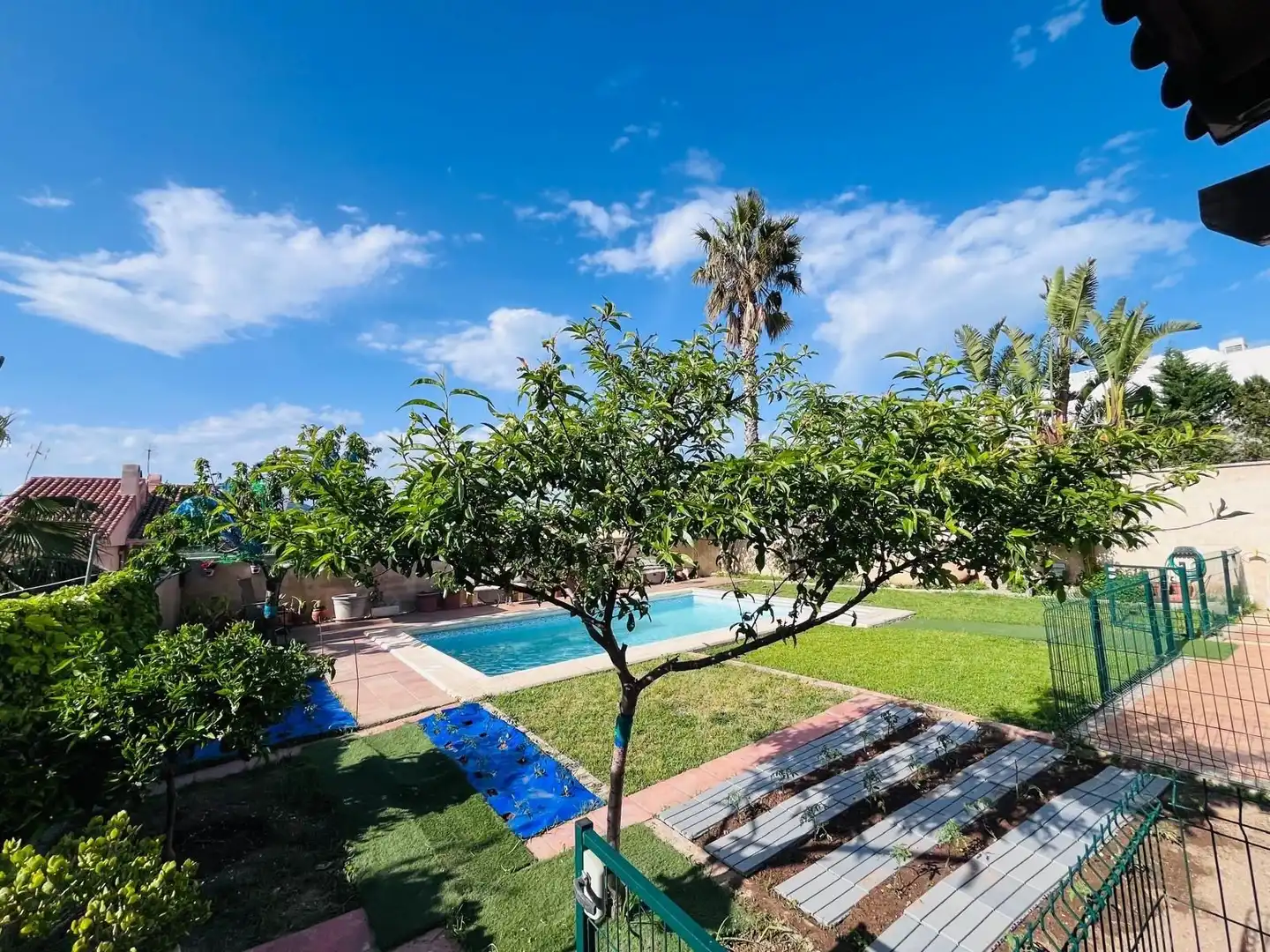 Garden of Houses for sale in Sant Pere de Ribes  with Air Conditioner, Heating and Swimming Pool