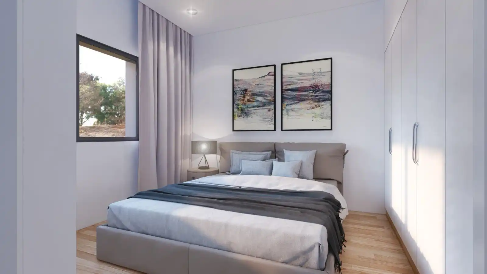 Schlafzimmer von Einfamilien-Reihenhaus zum Verkauf in Sant Iscle de Vallalta mit Klimaanlage, Heizung und Privatgarten