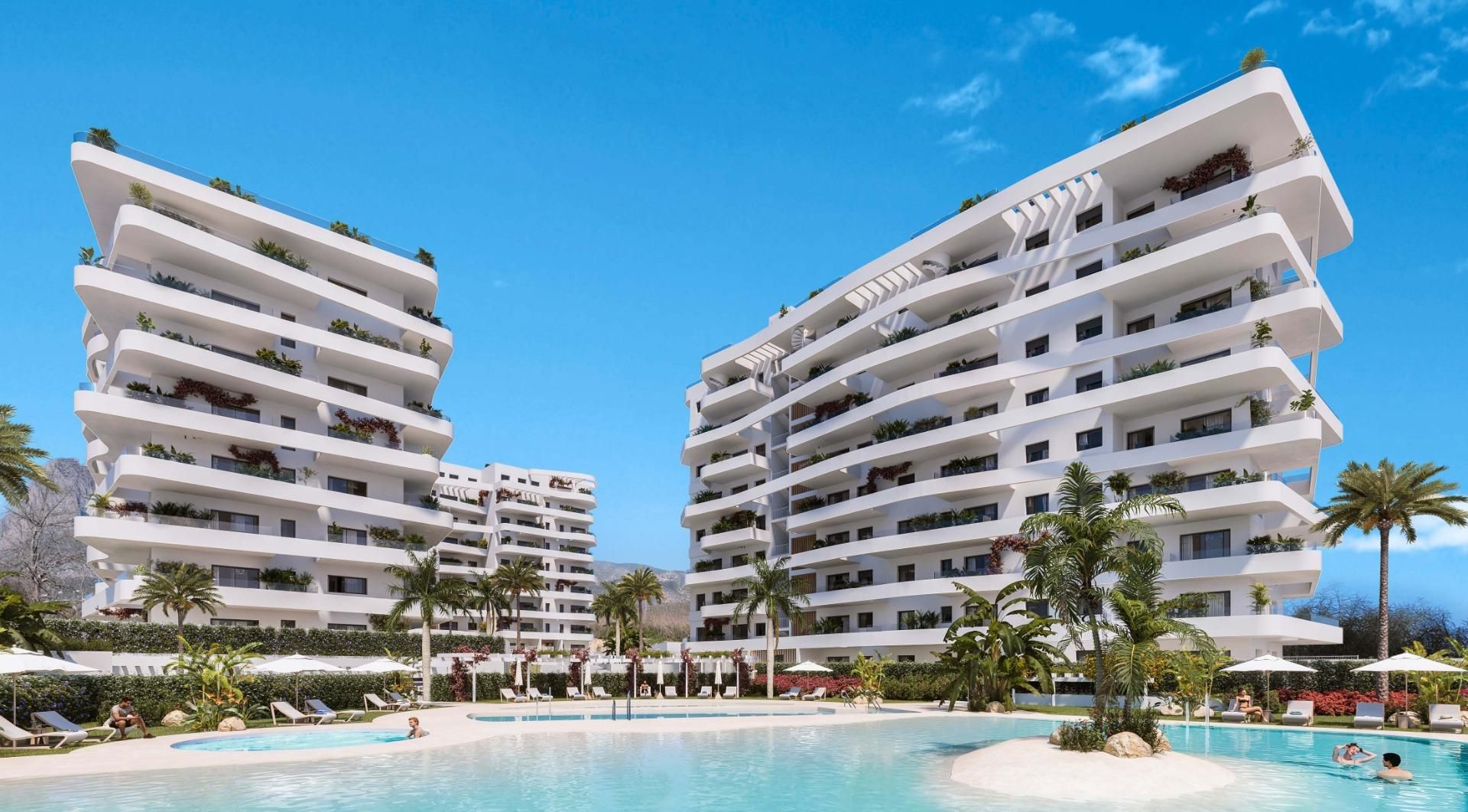 Vista exterior de Pis en venda en Villajoyosa / La Vila Joiosa amb Aire condicionat, Jardí privat i Terrassa