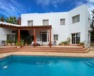 Vista exterior de Casa o xalet en venda en Mojácar amb Aire condicionat, Terrassa i Piscina