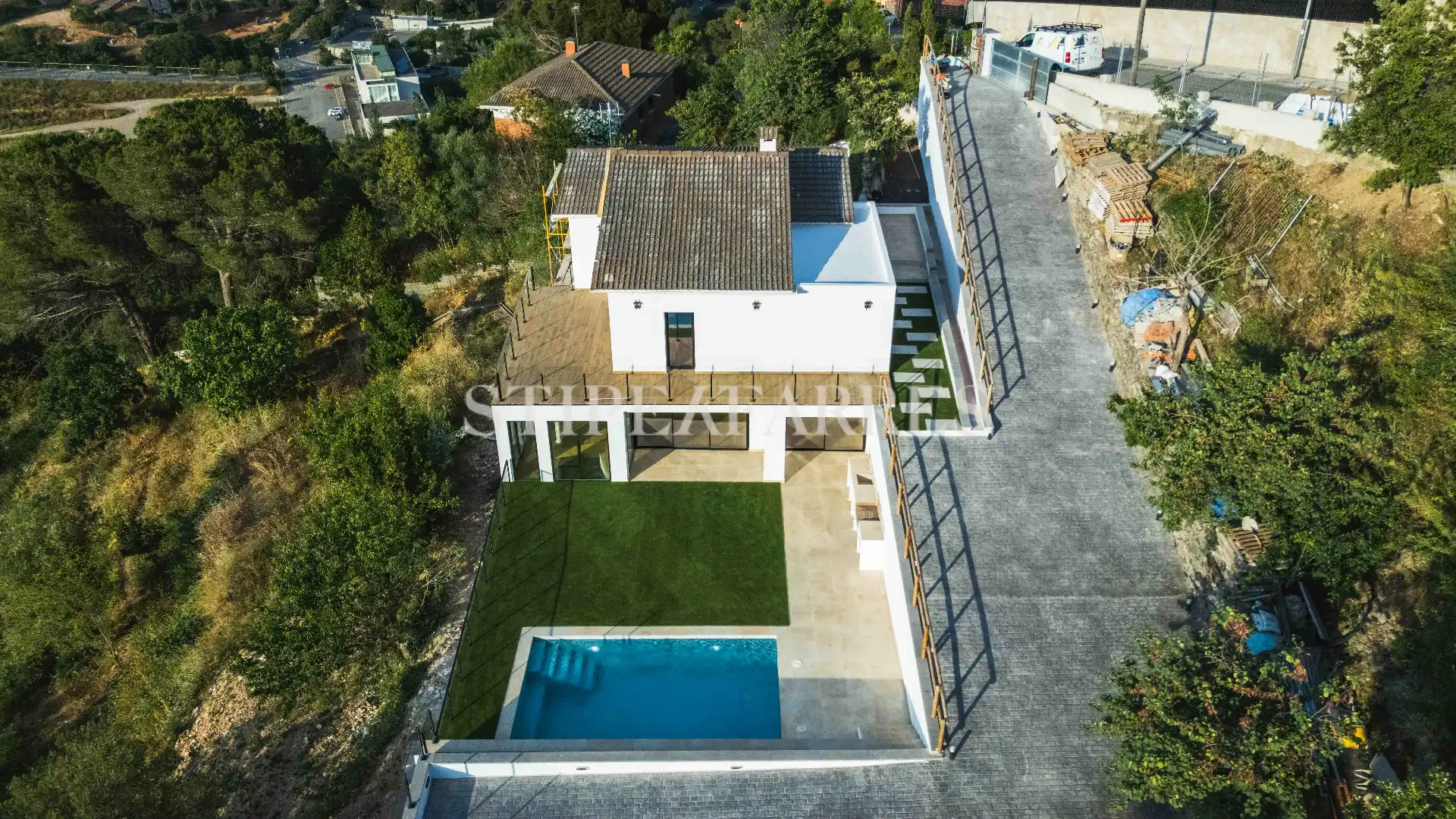 Vista exterior de Casa o xalet en venda en Sant Andreu de Llavaneres amb Aire condicionat, Calefacció i Jardí privat