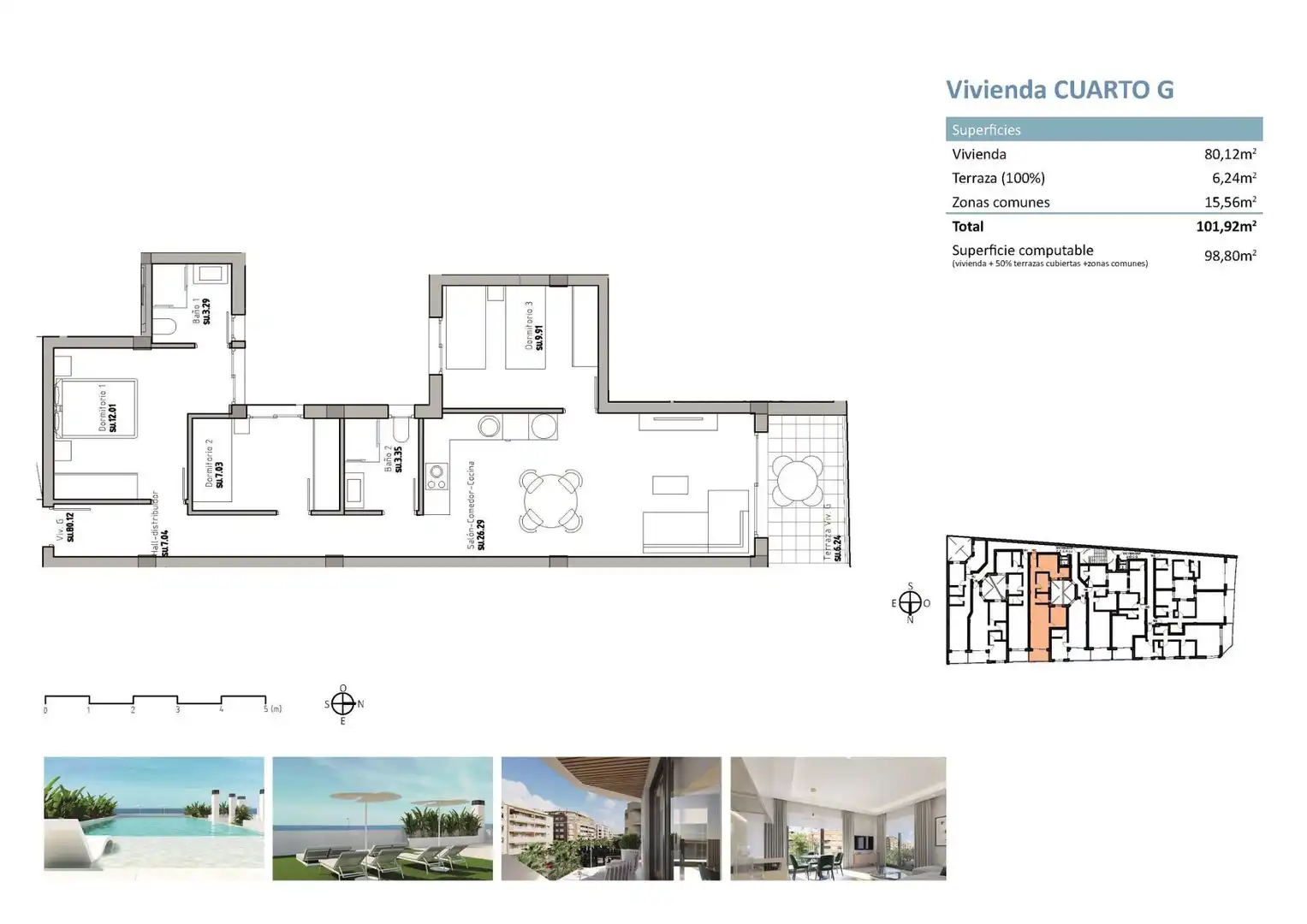 Ático en venta en Guardamar del Segura con Aire acondicionado, Terraza y Piscina comunitaria