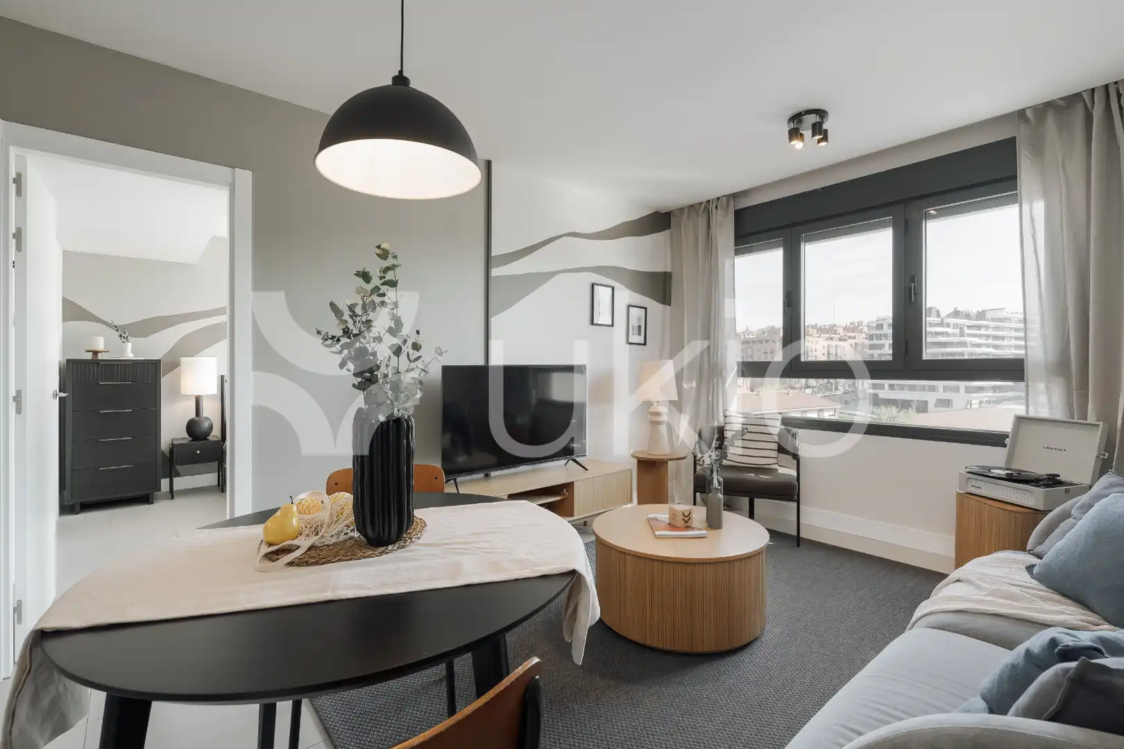 Sala d'estar de Apartament de lloguer en Madrid amb Aire condicionat, Calefacció i Moblat