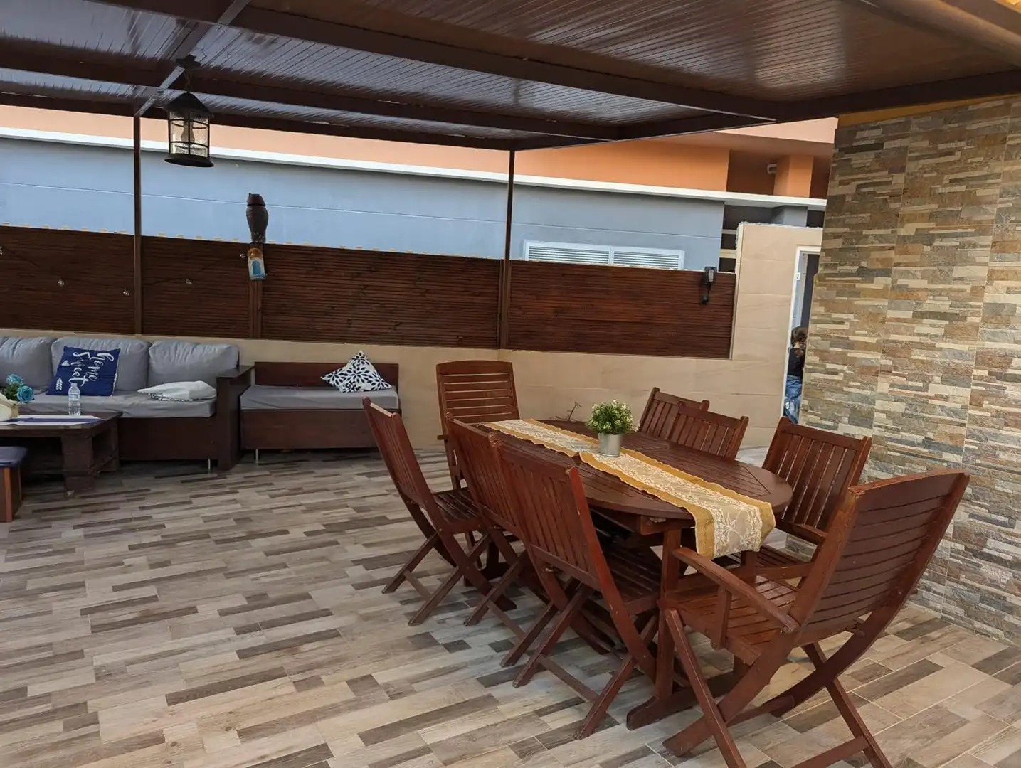 Terrassa de Casa adosada en venda en San Bartolomé de Tirajana amb Aire condicionat, Terrassa i Piscina