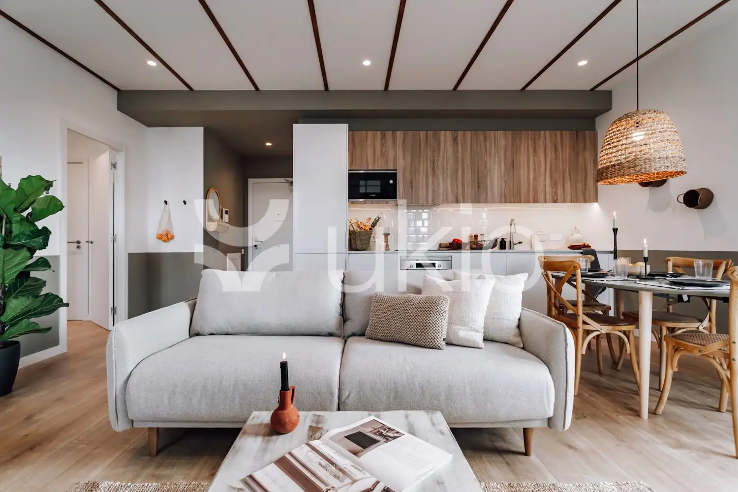 Sala d'estar de Apartament de lloguer en Barcelona amb Aire condicionat, Moblat i Forn