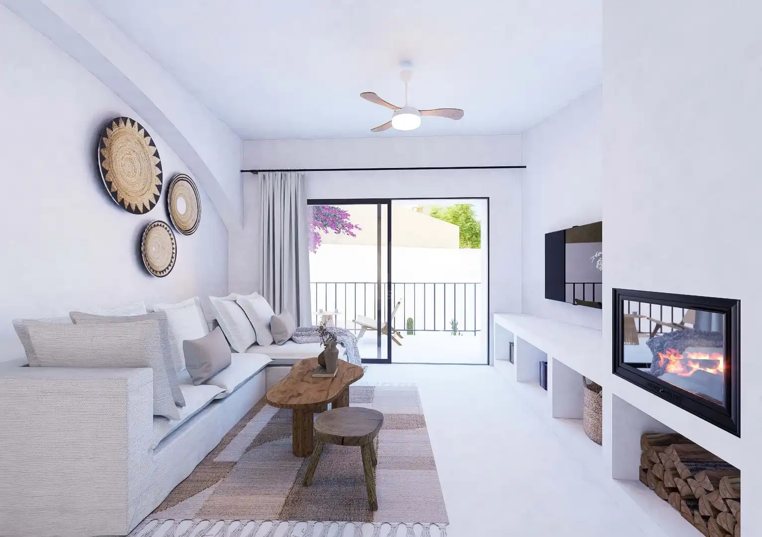 Sala de estar de Finca rústica en venta en Pego con Aire acondicionado, Calefacción y Terraza