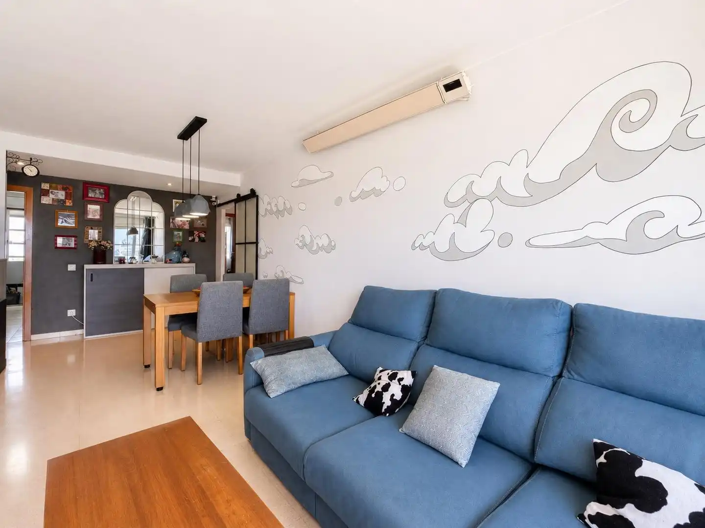 Sala de estar de Ático en venta en Terrassa con Aire acondicionado, Calefacción y Terraza