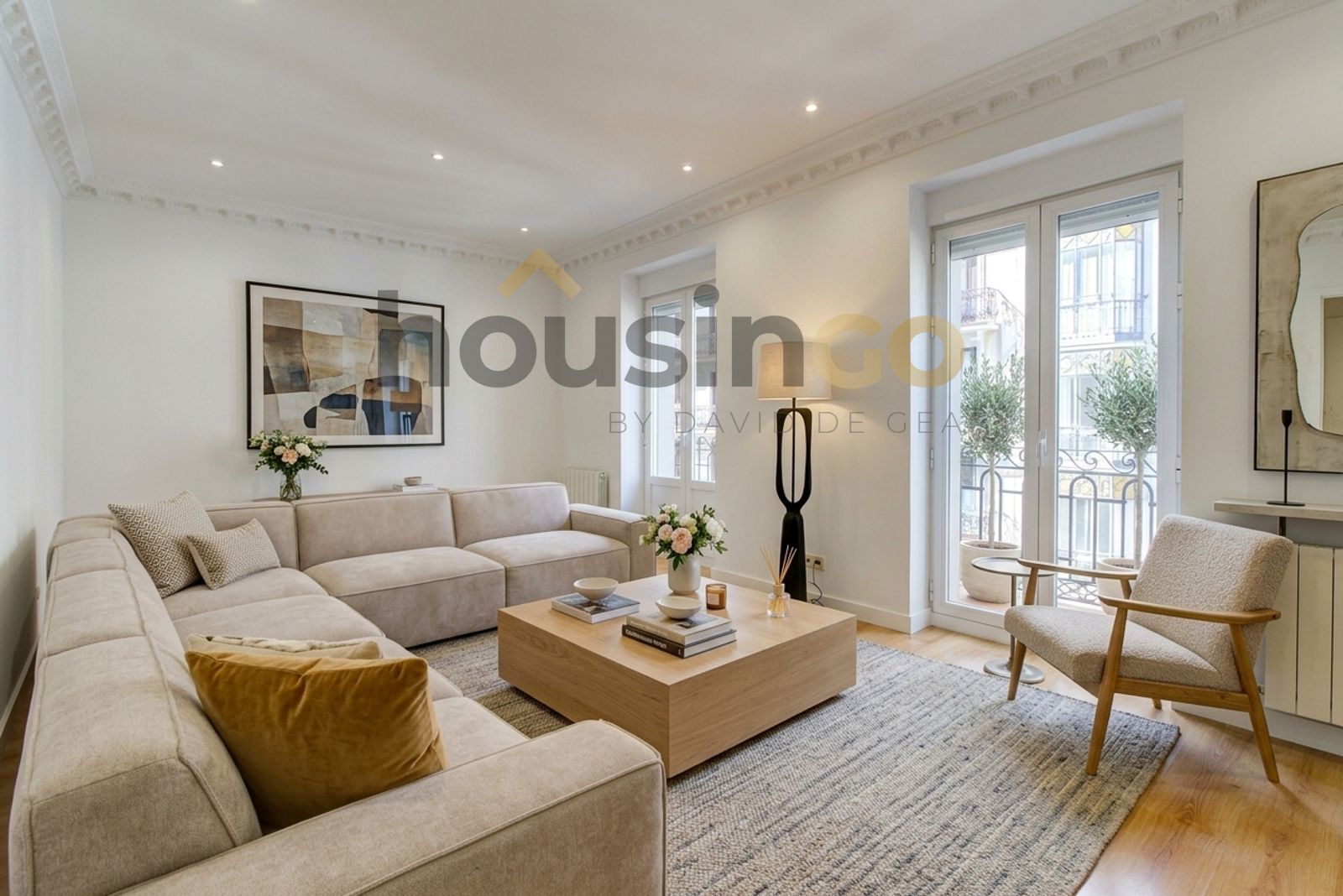 Sala de estar de Piso de alquiler en  Madrid Capital con Aire acondicionado, Calefacción y Parquet