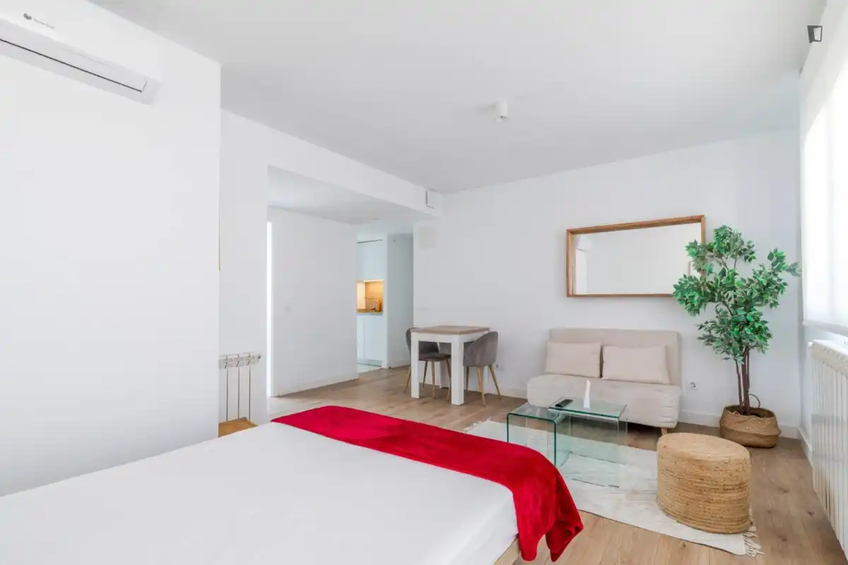 Habitación de Estudio de alquiler en Madrid con Aire acondicionado, Amueblado y Horno