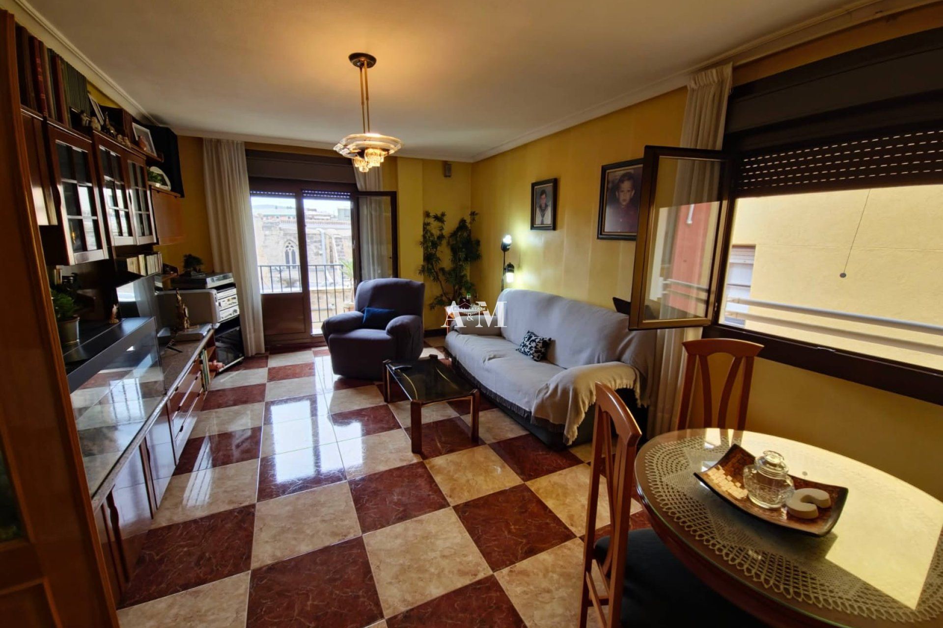 Living room of Flat for sale in Orihuela  with Heating, Terrace and Furnished
