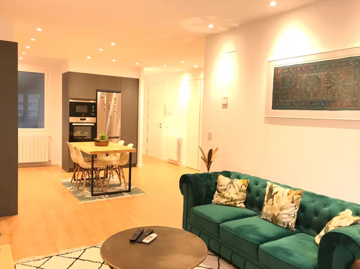Living room of Apartment to rent in Donostia - San Sebastián   with Air Conditioner, Heating and Parquet flooring